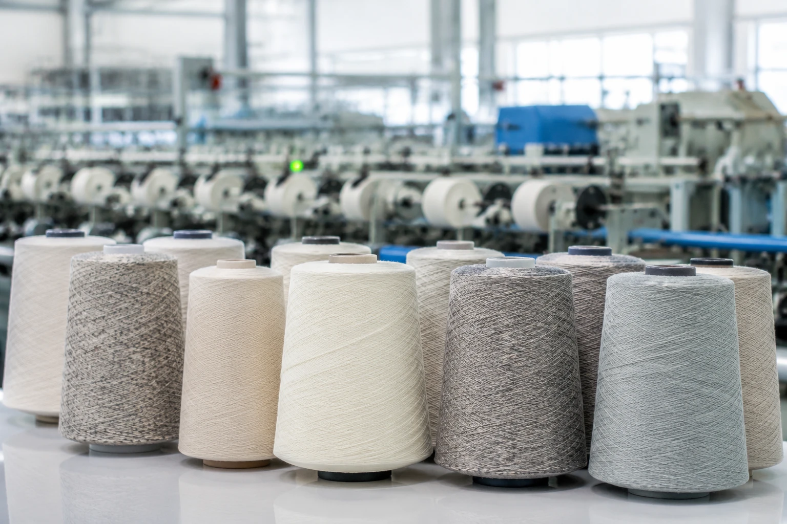Regenerated yarn cones for textile production