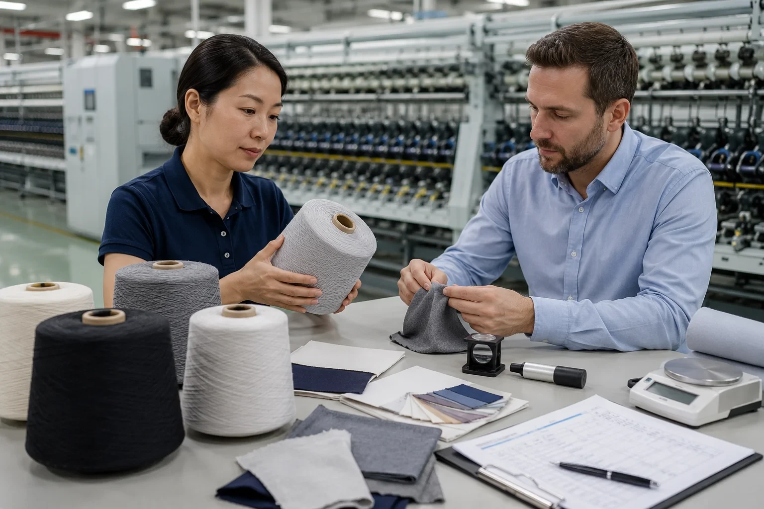 Recycled polyester yarn sourcing and factory quality inspection